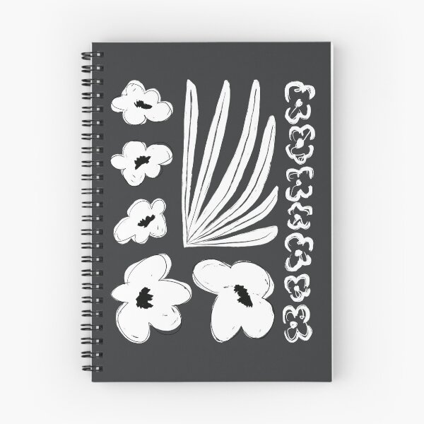Item preview, Botanical Modern Boho Art in Dark Grey - Matisse Inspired Florals designed and sold by BohomadicStudio.