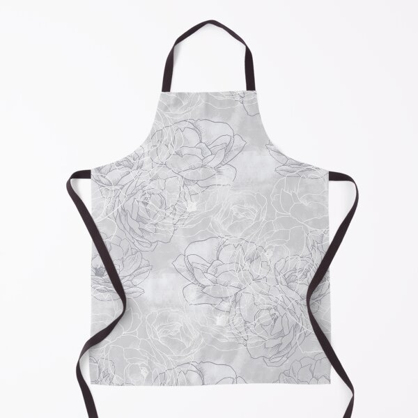 Item preview, Grayscale Carnation Outline Pattern designed and sold by marknprints.