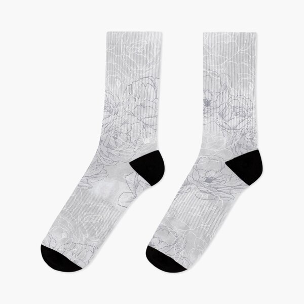Item preview, Grayscale Carnation Outline Pattern designed and sold by marknprints.