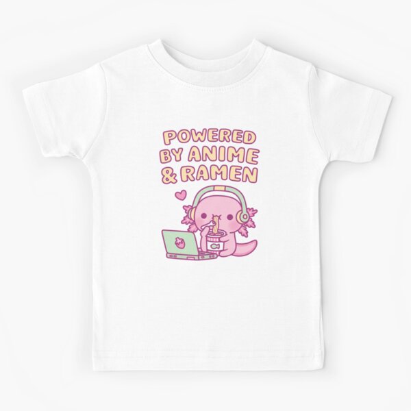 Item preview, Cute Axolotl Powered By Anime And Ramen designed and sold by rustydoodle.