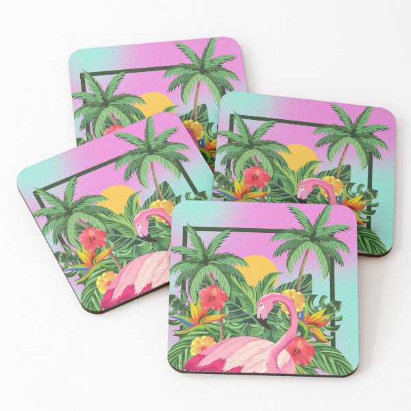 Item preview, Flamingo with Tropical Leaves.  designed and sold by EmmaBazz.