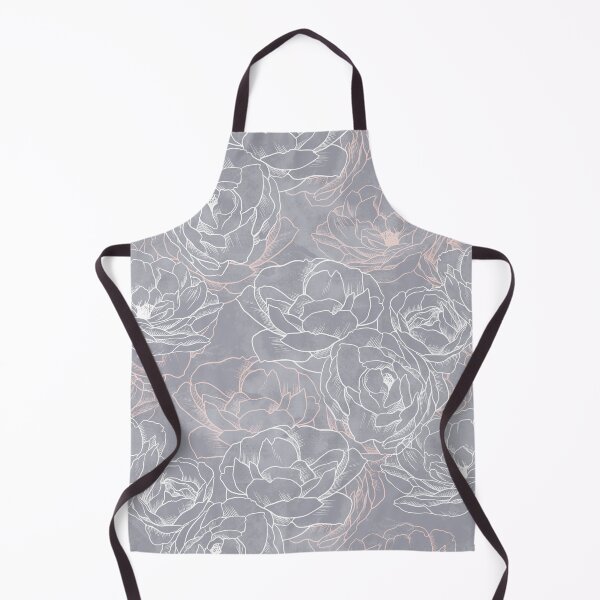 Item preview, Carnation Outline Pattern in Neutral Blue designed and sold by marknprints.