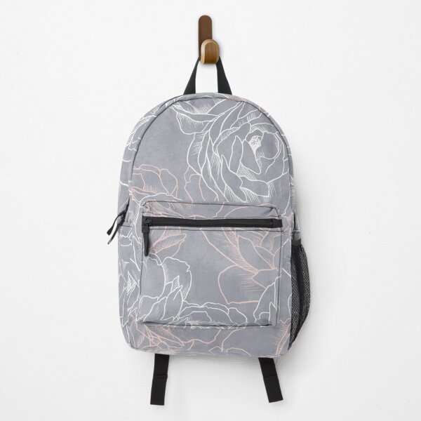 Item preview, Carnation Outline Pattern in Neutral Blue designed and sold by marknprints.
