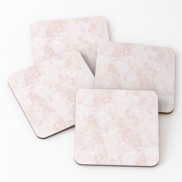Item preview, Carnation Outline Pattern in Pink Pastel designed and sold by marknprints.