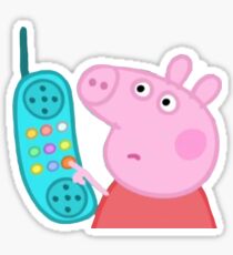 Peppa Pig Hanging Up Sticker Sticker