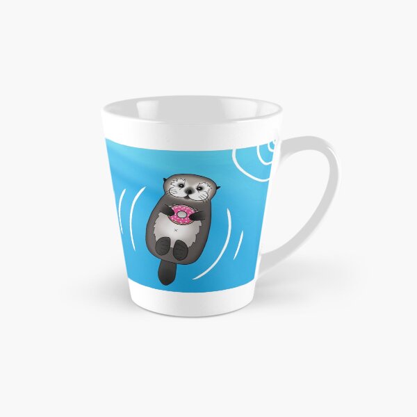 Item preview, Sea Otter with Donut - Cute Otter Holding Doughnut designed and sold by Pretty In Ink.