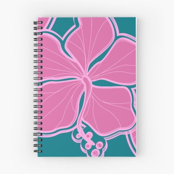 Item preview, Kailua Hibiscus Hawaiian Engineered Floral - Pink- Teal designed and sold by DriveIndustries.