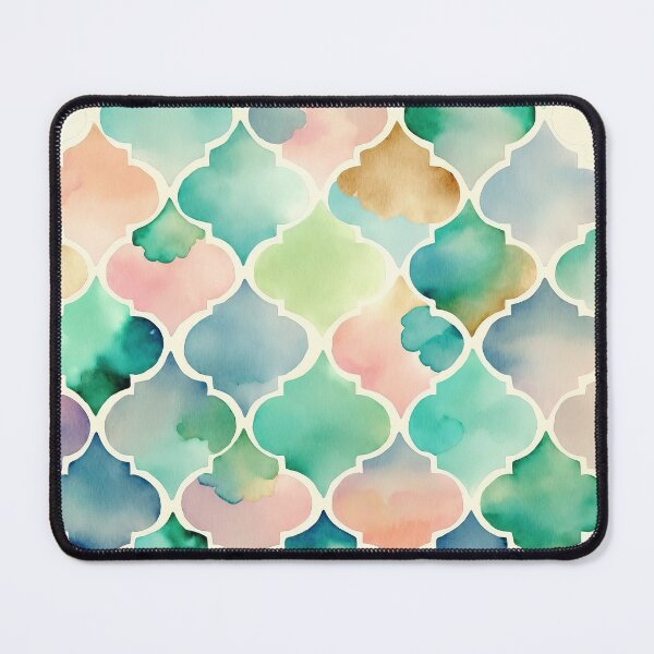 Item preview, Watercolour Ogee Quatrefoil Trellis #2 designed and sold by Patternifico.