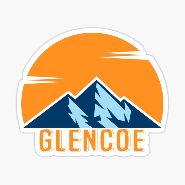 Glencoe mount vintage Scotland Sticker
