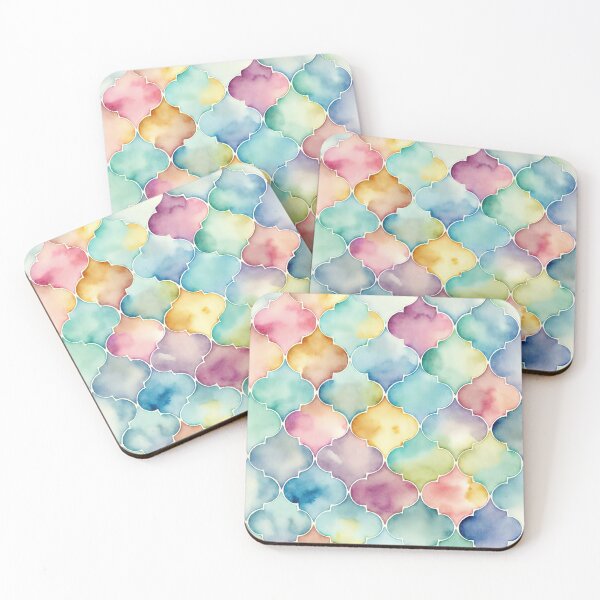 Artikelvorschau, Aquarell Ogee Quatrefoil Spalier #1 entworfen und verkauft von Patternifico.
