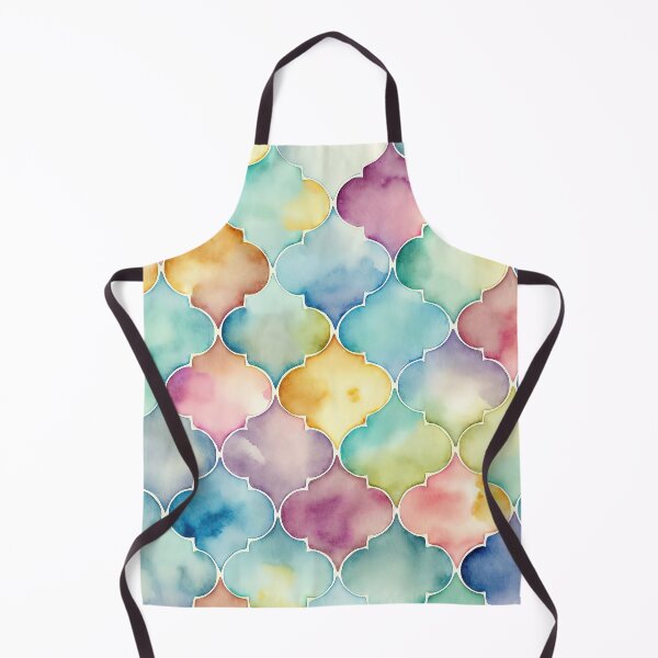 Item preview, Watercolour Ogee Quatrefoil Trellis #1 designed and sold by Patternifico.
