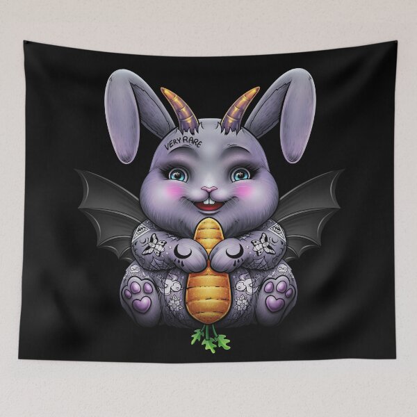 Item preview, little demon bat goth bunny. designed and sold by lillyrise.