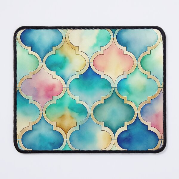 Item preview, Watercolour Ogee Quatrefoil Trellis #3 designed and sold by Patternifico.