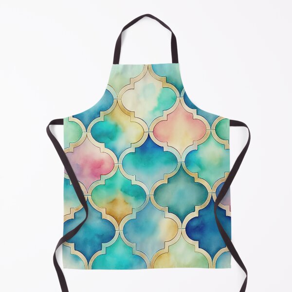 Item preview, Watercolour Ogee Quatrefoil Trellis #3 designed and sold by Patternifico.