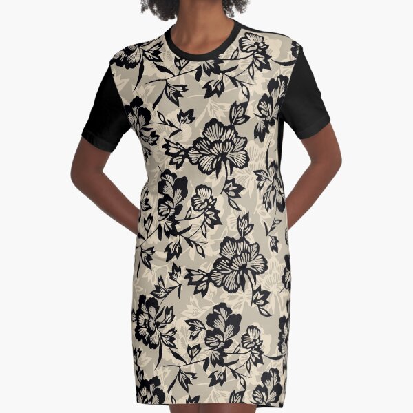 Item preview, Iwalani Vintage Hawaiian Floral - Taupe, Natural and Black designed and sold by DriveIndustries.
