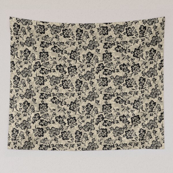 Item preview, Iwalani Vintage Hawaiian Floral - Taupe, Natural and Black designed and sold by DriveIndustries.