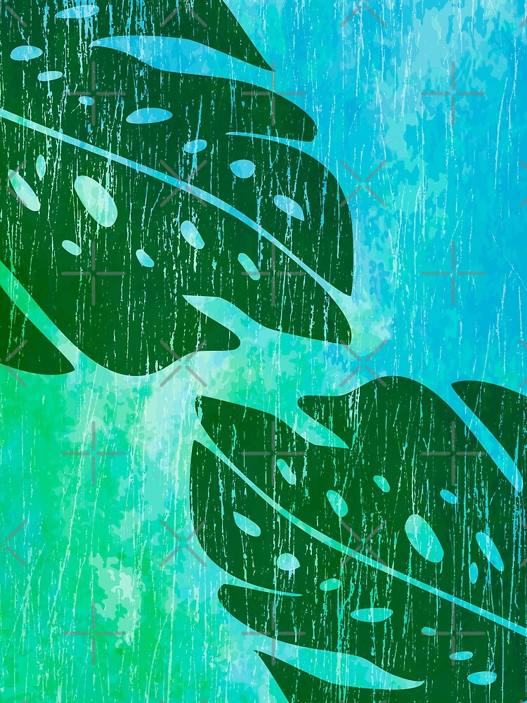 Maikai Hawaiian Monstera Leaf Tie-Dye Blend - Green & Turq by DriveIndustries