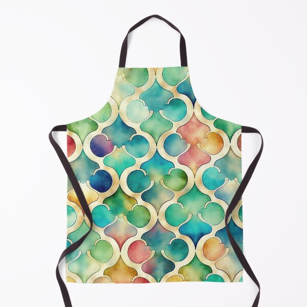 Item preview, Watercolour Ogee Quatrefoil Trellis #4 designed and sold by Patternifico.