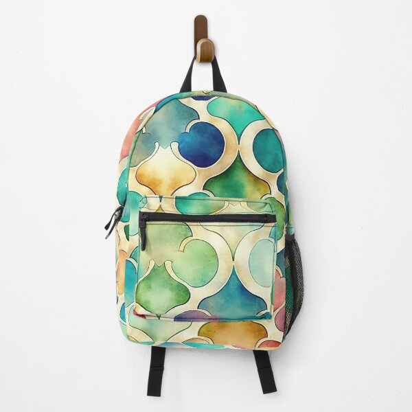 Item preview, Watercolour Ogee Quatrefoil Trellis #4 designed and sold by Patternifico.