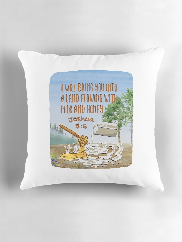 To A Land Flowing With Milk And Honey {Cushion Cover} To A Land Flowing With Milk And Honey {Cushion Cover}