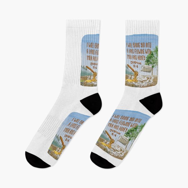 Item preview, I WILL BRING YOU INTO A LAND FLOWING WITH MILK AND HONEY - God’s Promise To Abraham, Issac, Jacob, Moses Joshua 5 Verse 6 Exodus 3 Verses 7-18 Christian Art | Gospel Typography | Ministry | Sermon  designed and sold by MJDezigns.