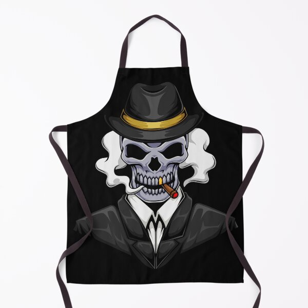 Item preview, Smoking Gentleman Skull Mafia Skeleton Wearing Suit Gangster designed and sold by KANDA EUATHAM.