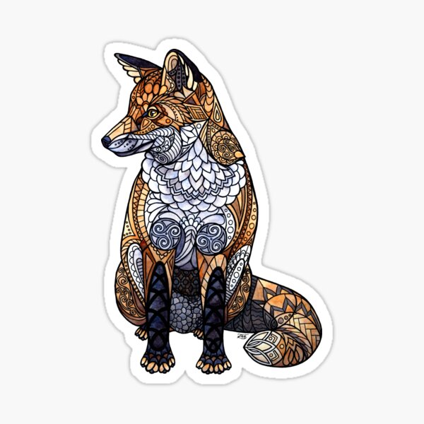 Item preview, Stained Glass Fox designed and sold by ZHField.