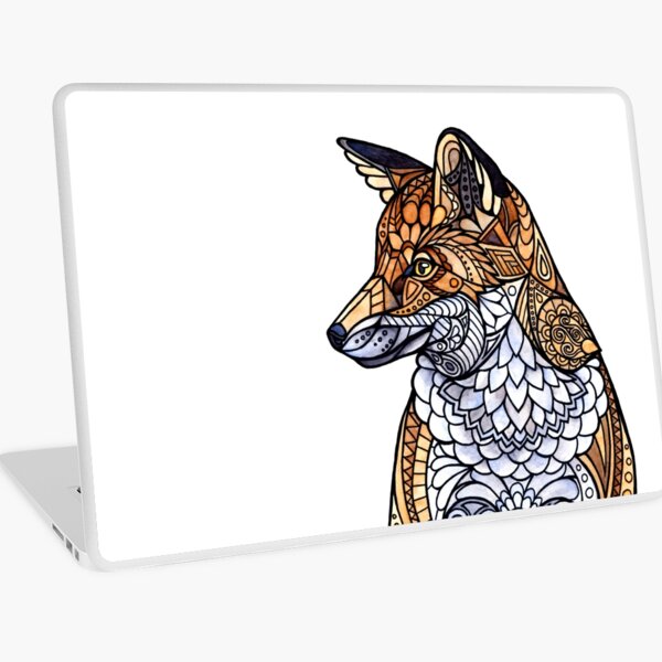 Stained Glass Fox Laptop Skin