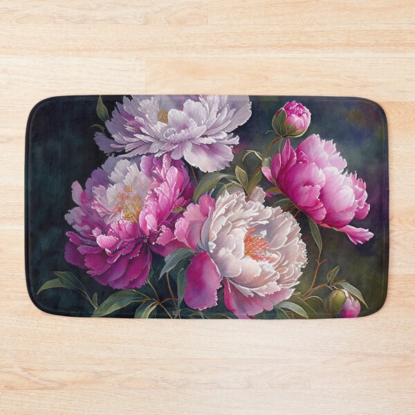 Artikelvorschau, Aquarellmalerei von rosa Pfingstrosen entworfen und verkauft von kansaikate.