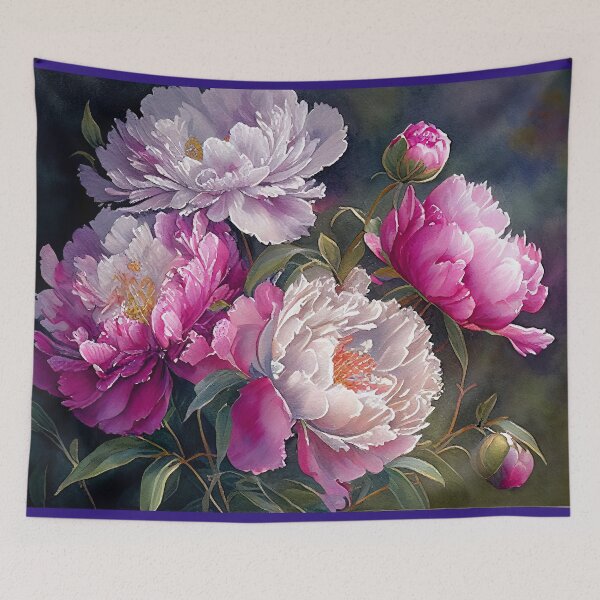 Artikelvorschau, Aquarellmalerei von rosa Pfingstrosen entworfen und verkauft von kansaikate.