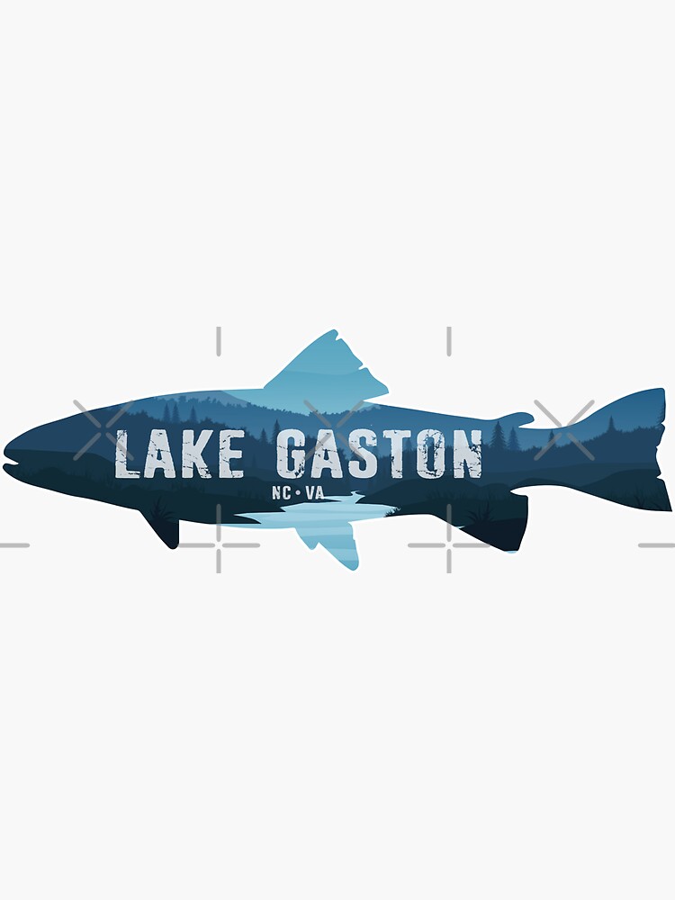 Lake Gaston North Carolina Virginia Fish Sticker for Sale by esskay