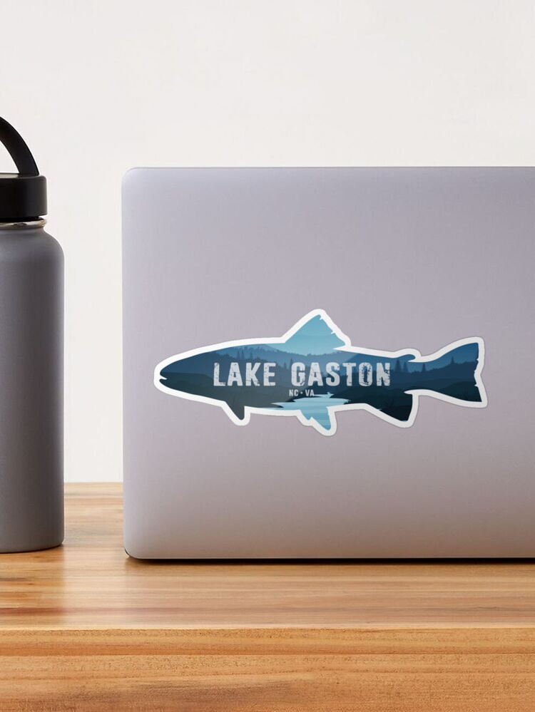 Lake Gaston North Carolina Virginia Fish Sticker for Sale by esskay