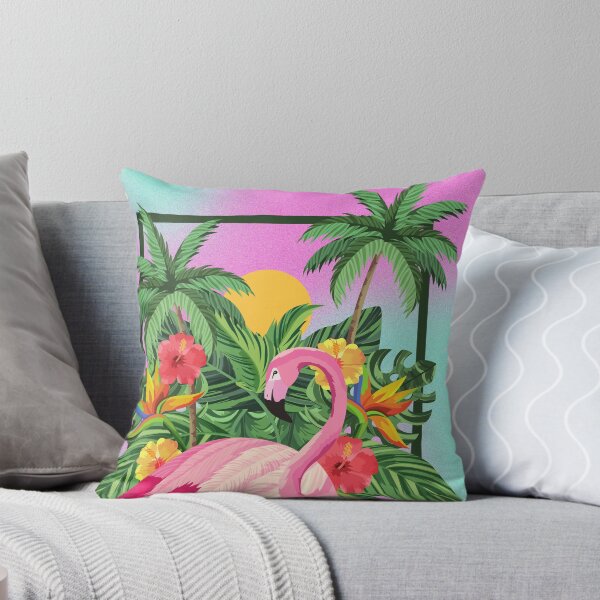 Item preview, Flamingo with Tropical Leaves.  designed and sold by EmmaBazz.