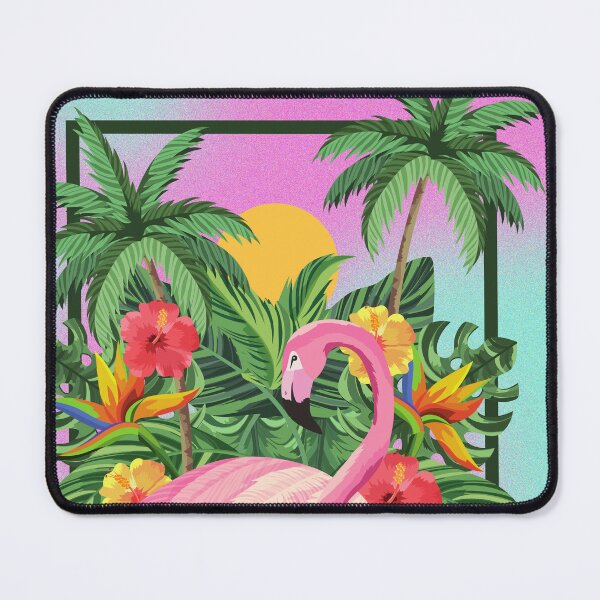 Item preview, Flamingo with Tropical Leaves. designed and sold by EmmaBazz.