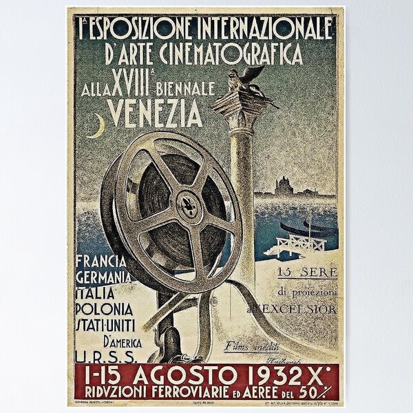 Item preview, Venice Film Festival vintage poster designed and sold by Aemeth.