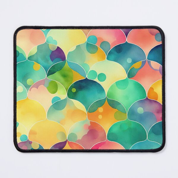 Item preview, Watercolour Ogee Fishscales designed and sold by Patternifico.