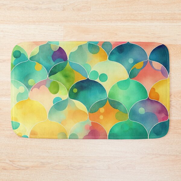 Item preview, Watercolour Ogee Fishscales designed and sold by Patternifico.