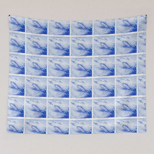 Item preview, Dolphin pursuing flying fish designed and sold by azroger.