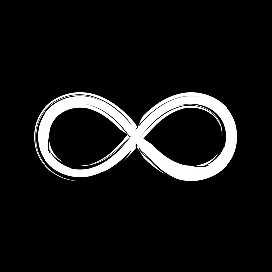 Lámina fotográfica «Símbolo infinito (blanco)» de houk | Redbubble
