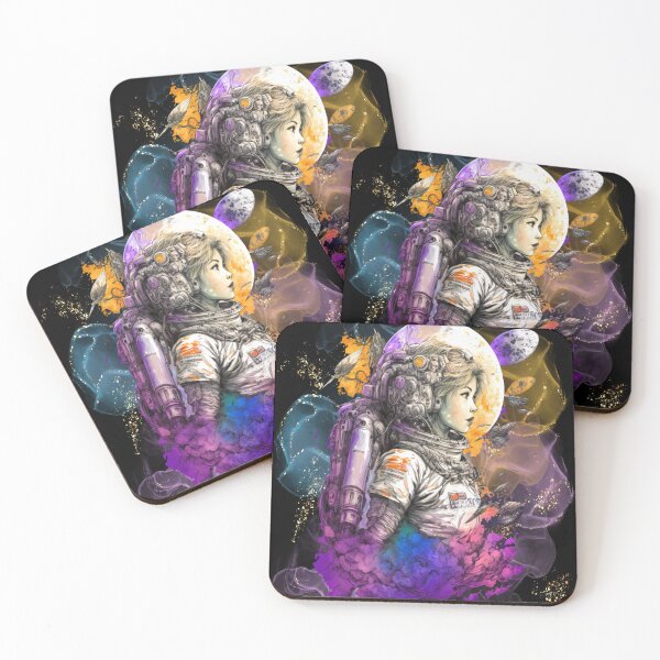Item preview, Astronaut Girl, Rainbow Galaxy, Psychedelic Astronaut designed and sold by MANGA Crusade.