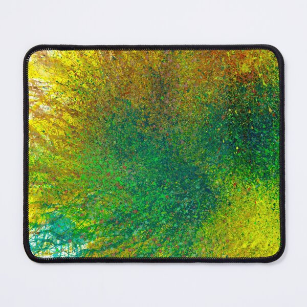 Item preview, Moments Of The Divine Enlightenment #691 Bold Unique Vibrant New Age 5D Original Hand-painted OOAK Abstract Painting Detail 1 In Teal Green Yellow Brown Bronze Copper Jewel Tones Nebula Galactic Art designed and sold by Rainbow Artist Orlando L.