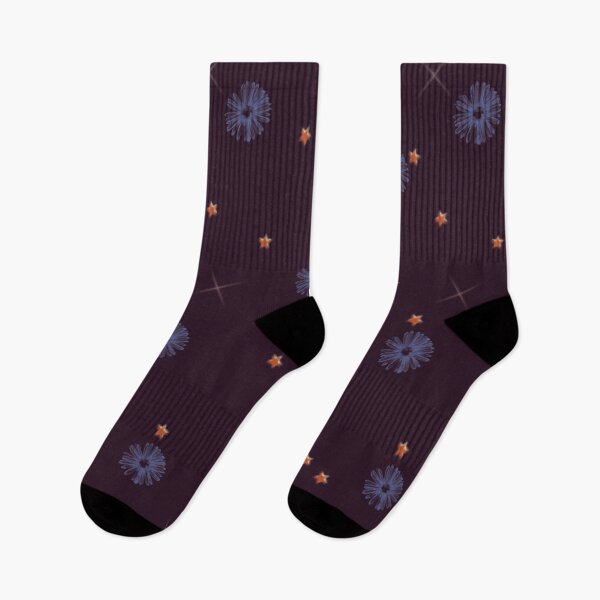 Item preview, Aster Hollow ( flowers and stars) - EGGPLANT AND PUMPKIN designed and sold by archaDIAlidia.