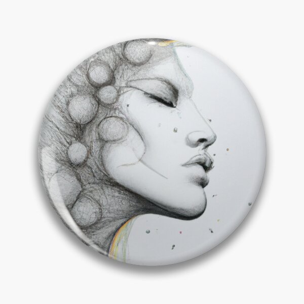 Item preview, Art print profile of a beautiful woman, black and yellow designed and sold by XandoDesign.