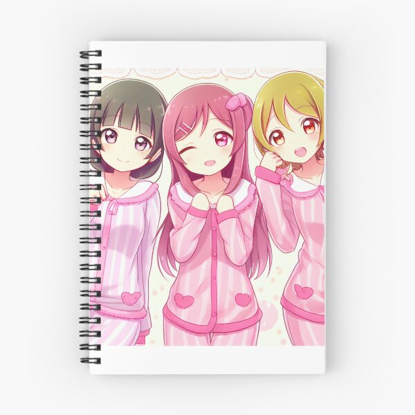 Item preview, Anime Girls in pink pyjamas designed and sold by schizarty.