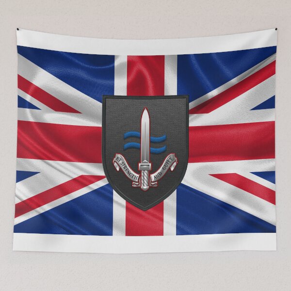 Item preview, Special Boat Service - SBS Patch over British Flag designed and sold by Serge Averbukh Art Studio.