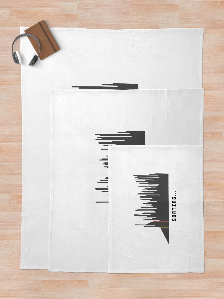 Thumbnail 5 of 6, Throw Blanket, Sorting Algorithm Visualizer designed and sold by Heledron.