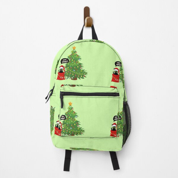 Item preview, Funny Black Cat Pushing Christmas Tree designed and sold by FunnyFreak.