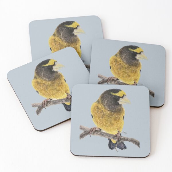 Item preview, Gros Bec Errant yellow bird | animal decor designed and sold by NathBros.