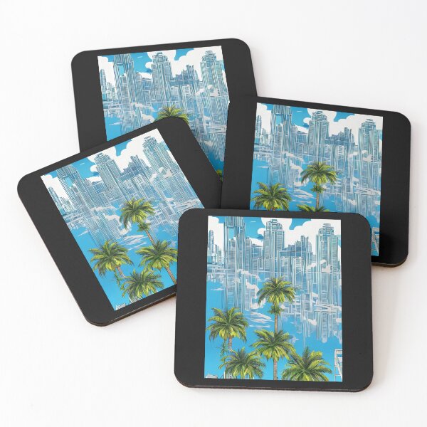 Item preview, Neon Tropical Building Nature Graphic designed and sold by MotionWaves.