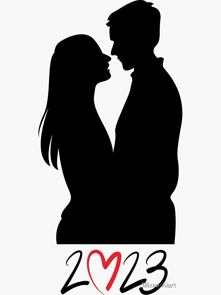 "In love 2023" Sticker for Sale by Mixed-Aiart | Redbubble